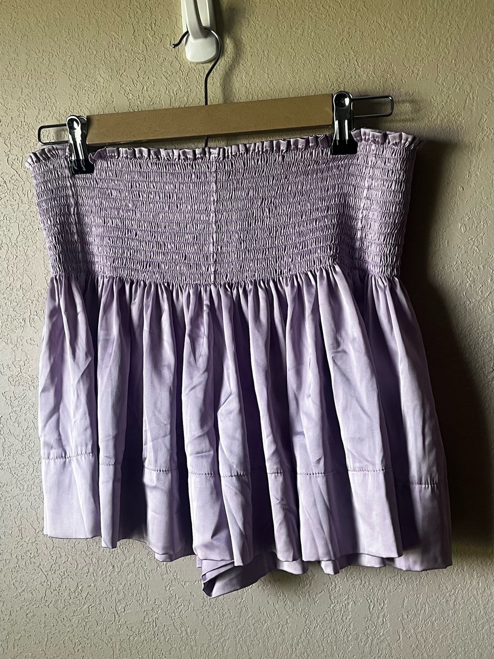 Natural Life Smocked Waist Lavender SKORT